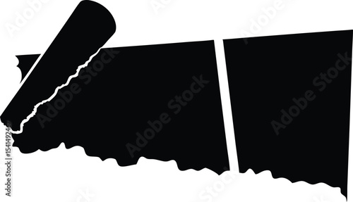Black Afro Pick Comb Silhouette on a White Background for Design Purposes
