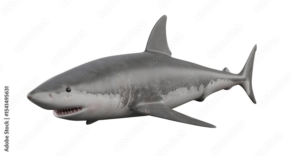 Fototapeta premium shark on white background