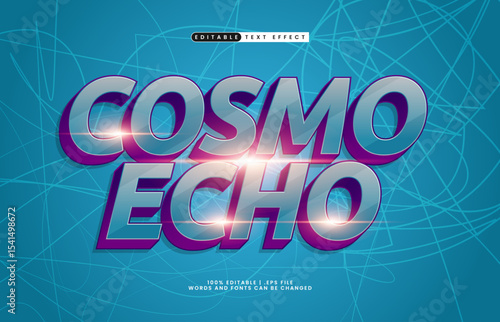 cosmo echo editable text effect with a galaxy and space text effect