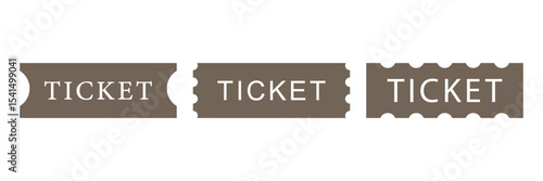 Ticket icon set