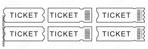 Ticket icon set