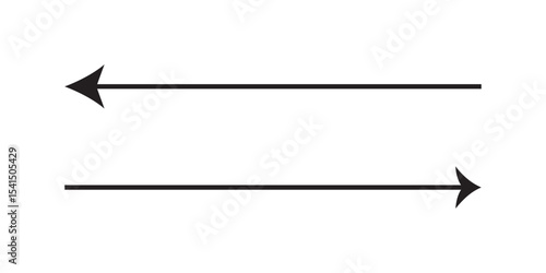 Black arrow , arrow isolated on white background, right arrow, bold arrow, thin arrow.