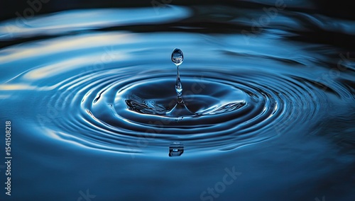 Wallpaper Mural A water droplet impacting a still surface, creating ripples (1) Torontodigital.ca