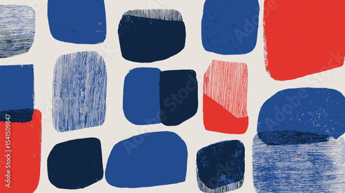 Abstract shapes pattern displays texture vibrant hues in minimal scene artistic style