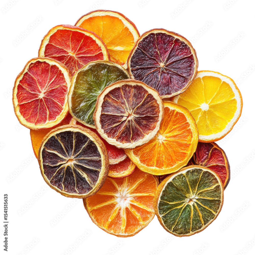 Fototapeta premium Bunch of dried up oranges in various colors