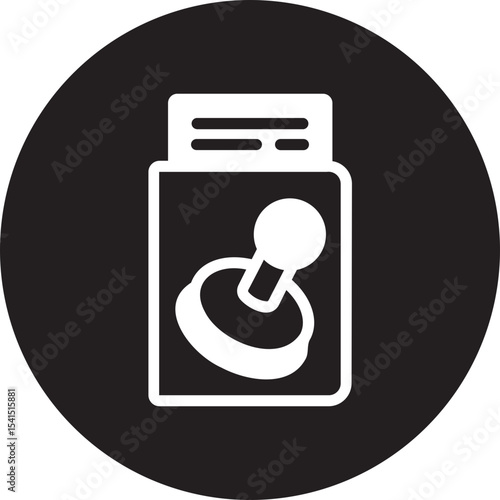 Nomad visa glyph icon