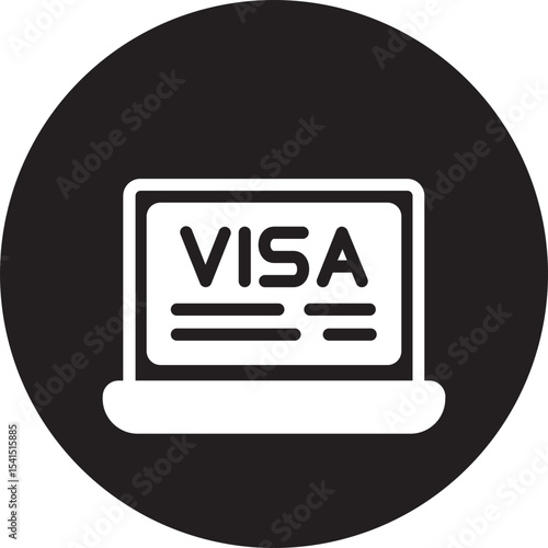 Nomad visa glyph icon