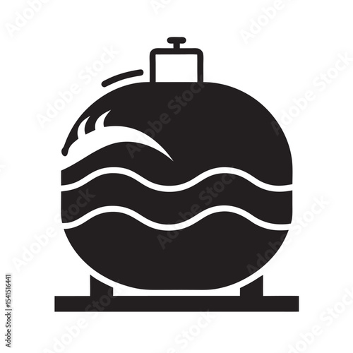 Cryo Tank Wave Silhouette Vector Art