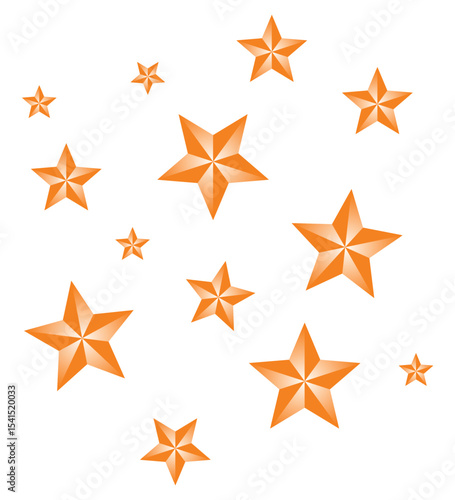 vector illustration of scattered stars