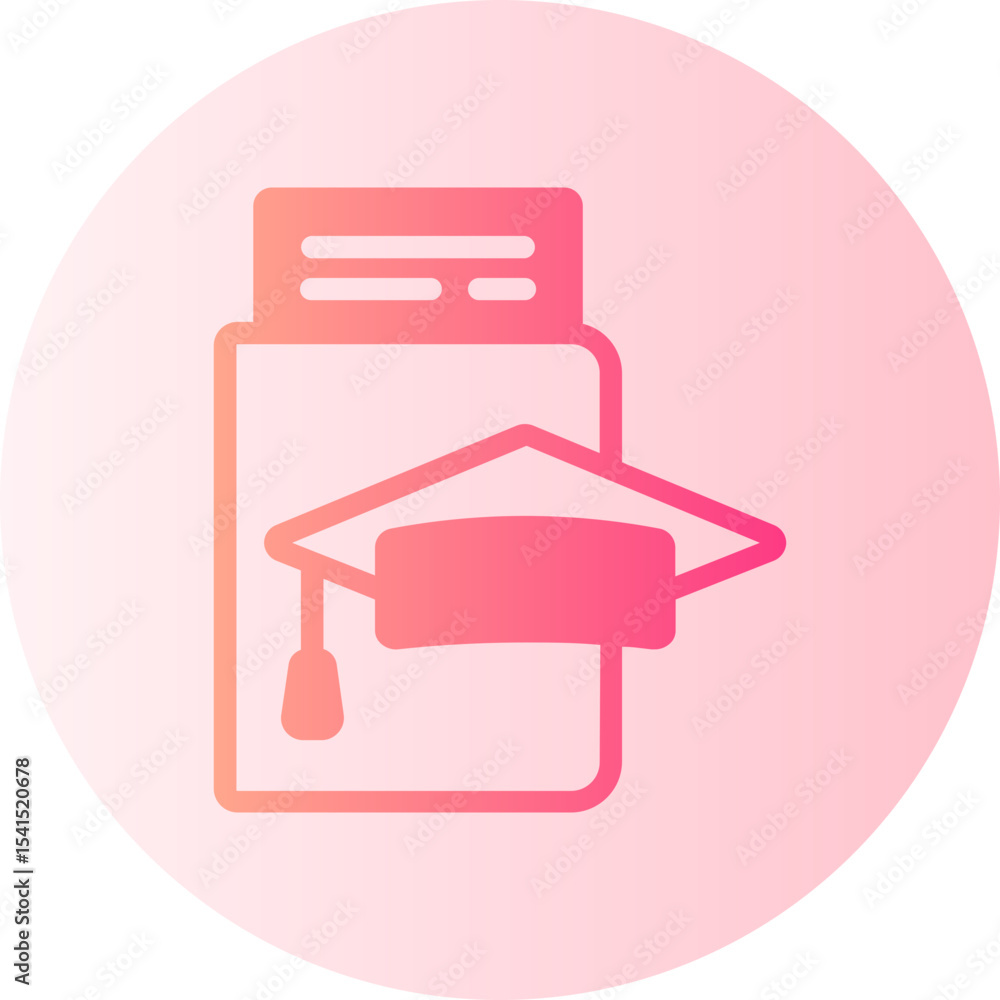Student visa gradient icon Student visa gradient icon
