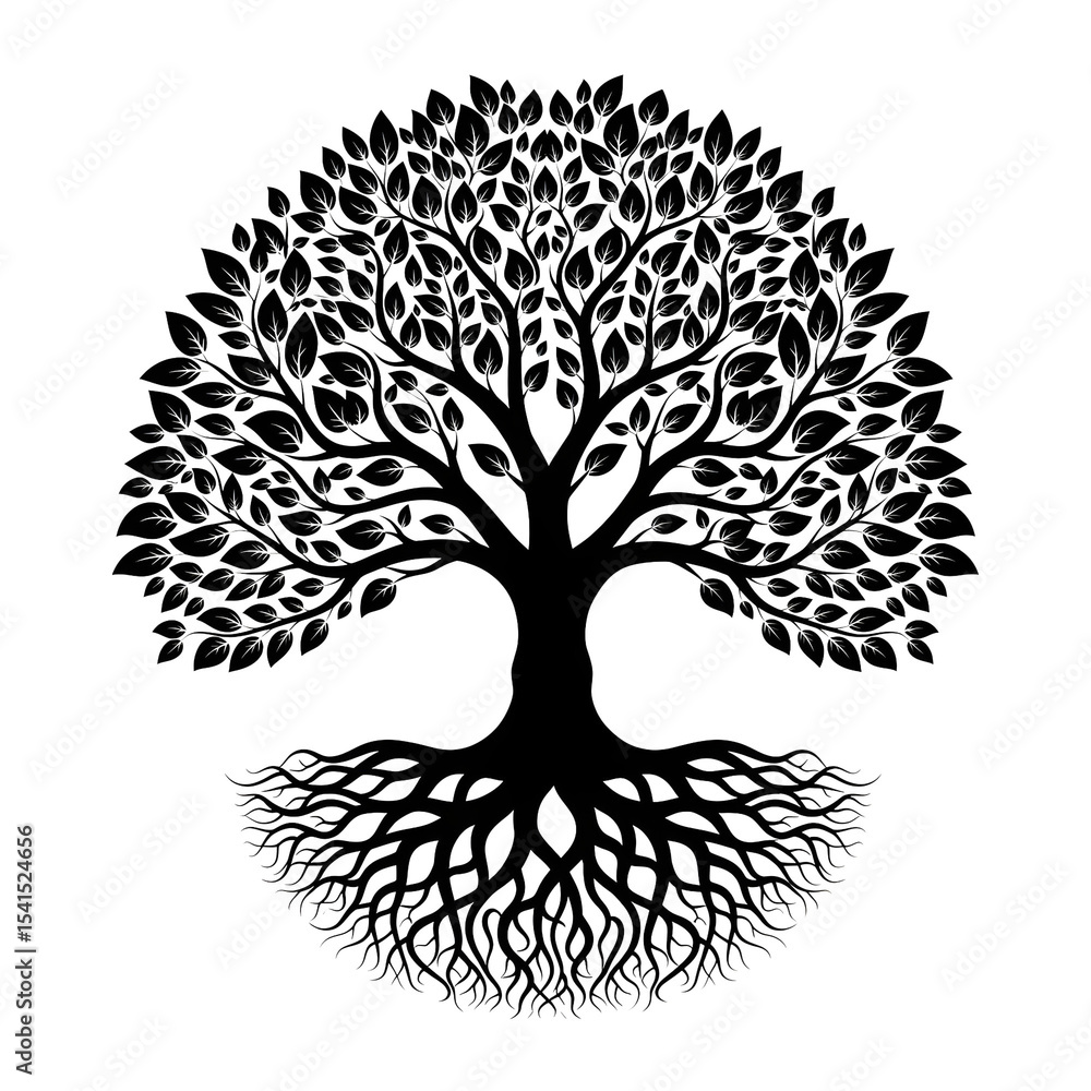 Obraz premium Stylized tree outline design