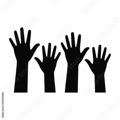Hands vector set