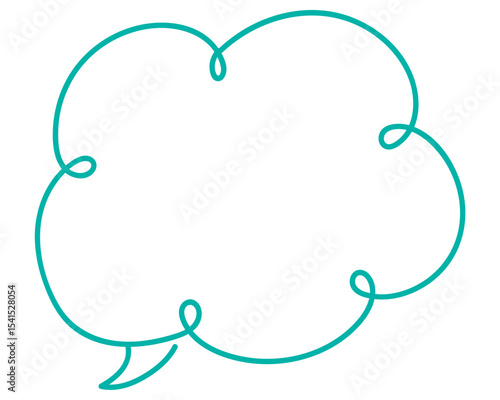 シンプルな吹き出し　雲形