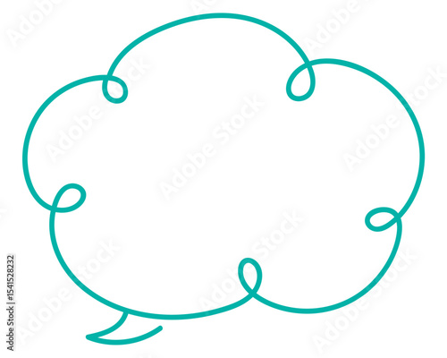 シンプルな吹き出し　雲形