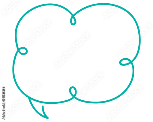 シンプルな吹き出し　雲形