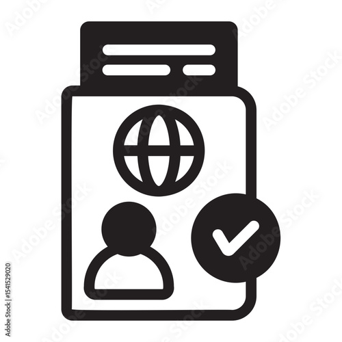 nomad visa glyph icon