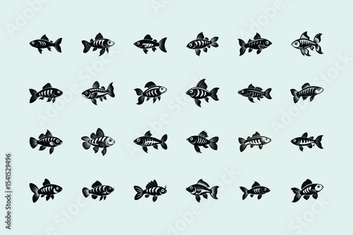 Peacock Gudgeon, aquarium fish, vector art illustration