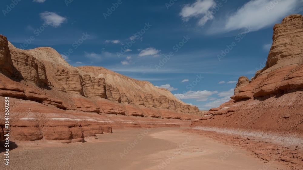 Red rock canyon landscape under blue sky Red rock canyon landscape under blue sky