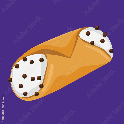 Traditional Italian Cannoli Dessert with Crispy Shell and Sweet Ricotta Filling

