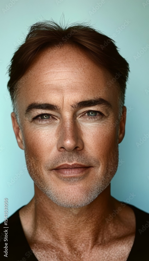 Obraz premium Captivating Portrait of a Mature Individual with a Healthy Complexion and Timeless Beauty Details