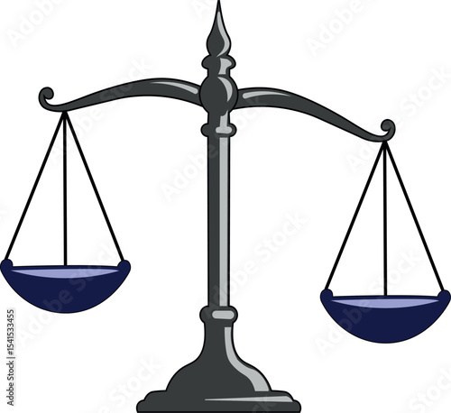  illustration of a justice scale held in a human hand, symbolizing equality, fairness, and law, set for International Justice Day