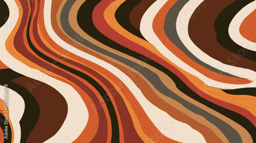 Abstract bands flow creating dynamic rhythmic design backdrop