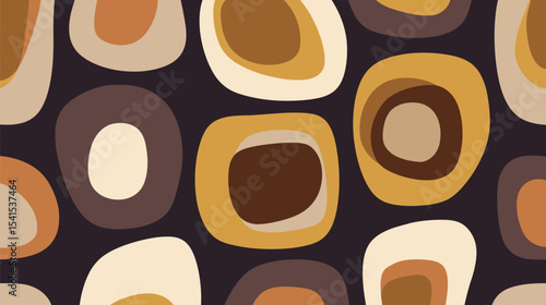 Abstract shapes arrange retro backdrop seamless modern texture