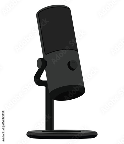Black usb condenser microphone with stand