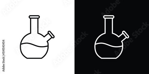 Bong icon design. simple stroke line vector icon set