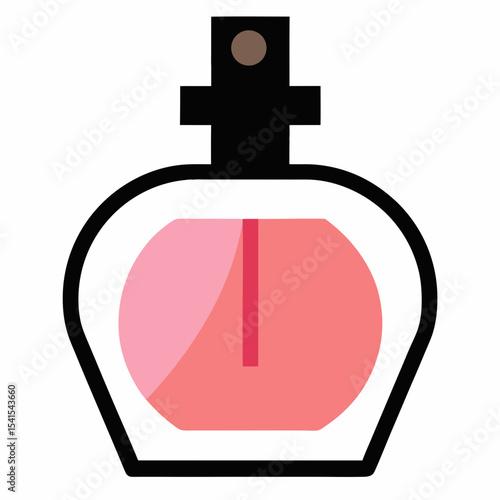 Perfume Bottle Vector | Generative AI and Linocut Silhouette Fragrance Design