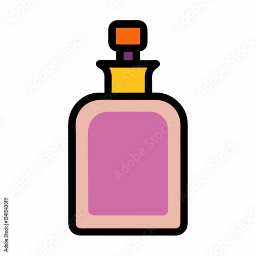 Perfume Bottle Vector | Generative AI and Linocut Silhouette Fragrance Design