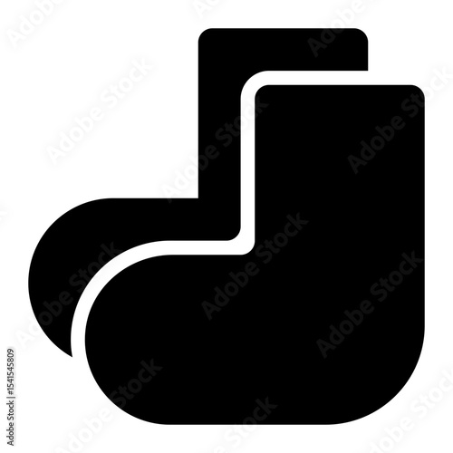 socks black glyph icon
