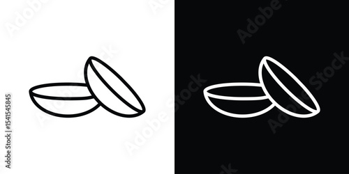 contact lenses icon design. simple stroke line vector icon set