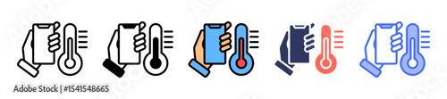 Smart Thermometer line icon