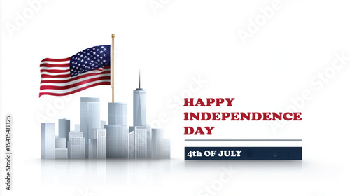Happy Independance day Banner for the independance day of USA. America independance day, 4th july