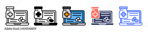 Online Prescription line icon
