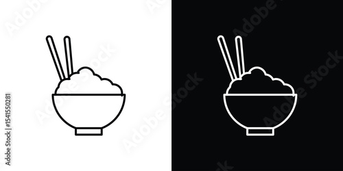 Rise Bowl icon design. simple stroke line vector icon set