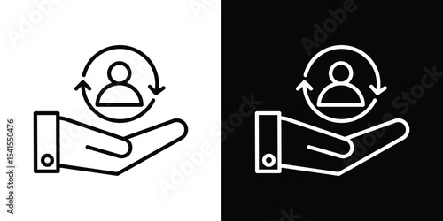 Retention icon design. simple stroke line vector icon set