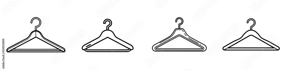 A modern icon of clothing hanger that is editable, representing fashion and apparel, and is part of a large collection of icons A modern icon of clothing hanger that is editable, representing fashion and apparel, and is part of a large collection of icons