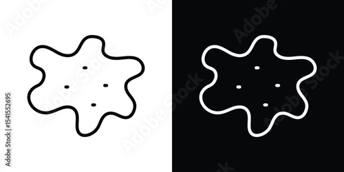 Pigment icon design. simple stroke line vector icon set
