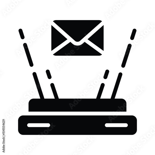 Check out this glyph icon of holographic email