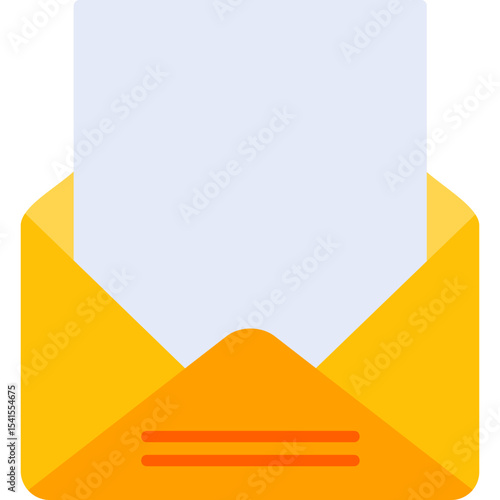 Open Email Vector Icon Design