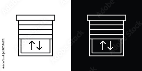 Jalousie icon design. simple stroke line vector icon set