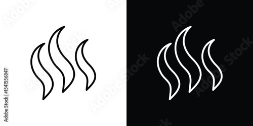 Heat icon design. simple stroke line vector icon set