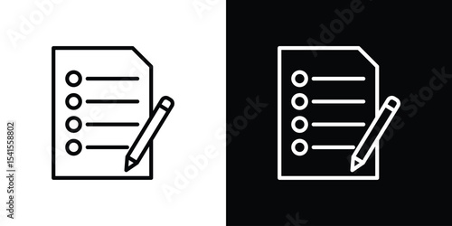 Feedback form icon design. simple stroke line vector icon set