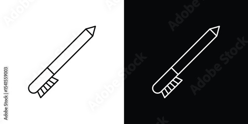 Eyeliner icon design. simple stroke line vector icon set