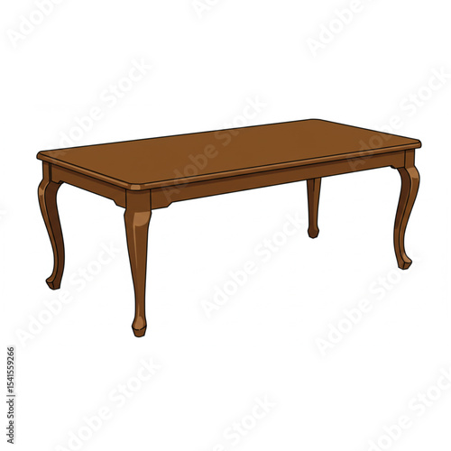 Elegant Wooden Dining Table Design Perfect for Home Decor Projects and Furniture Catalogs