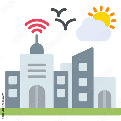City  Vector Icon Design
