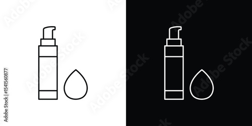 Concealer icon design. simple stroke line vector icon set