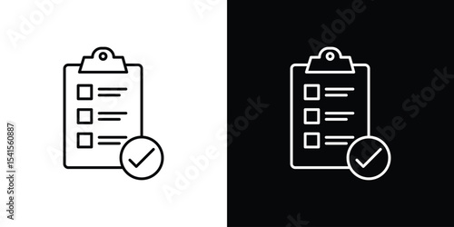 Compliance icon design. simple stroke line vector icon set